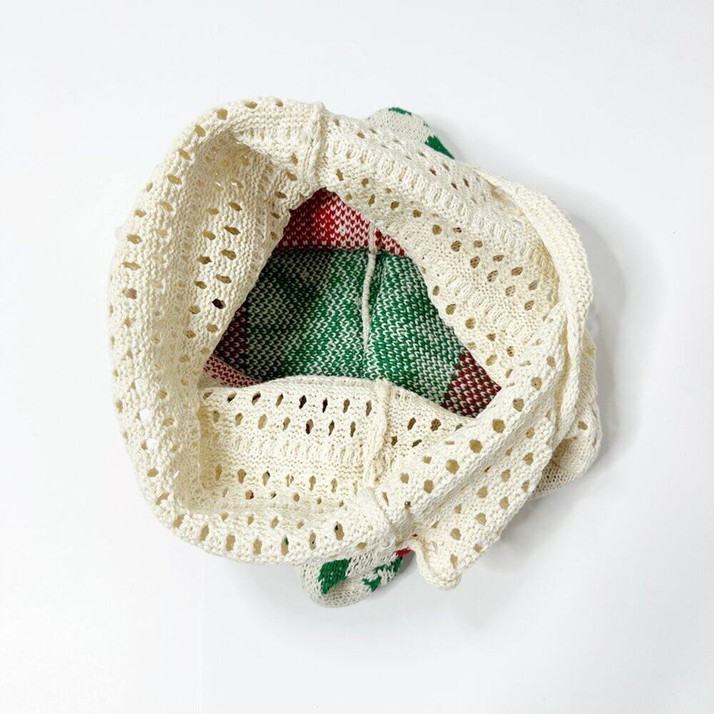 2/$30 NEW Tulip Crochet Farmers Market Tote Bag Cream Beige - Picture 7 of 13